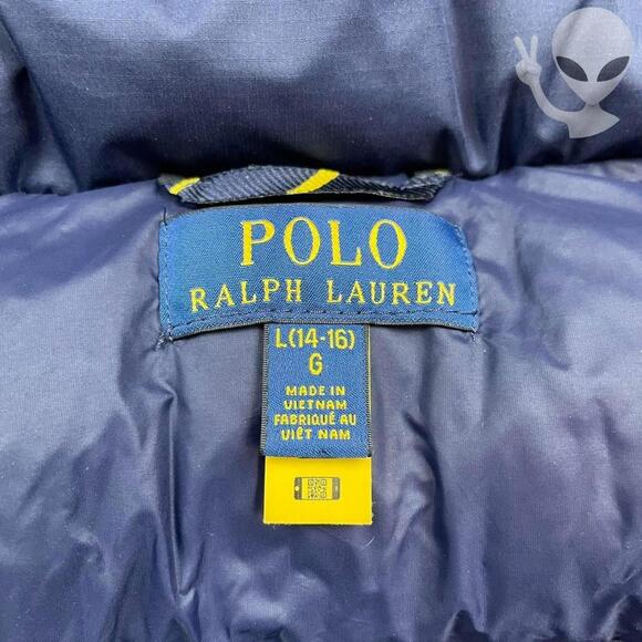 Polo Ralph Lauren Women's Small Navy Gorham Down Puffer Jacket Parka Coat Hooded - Picture 5 of 8
